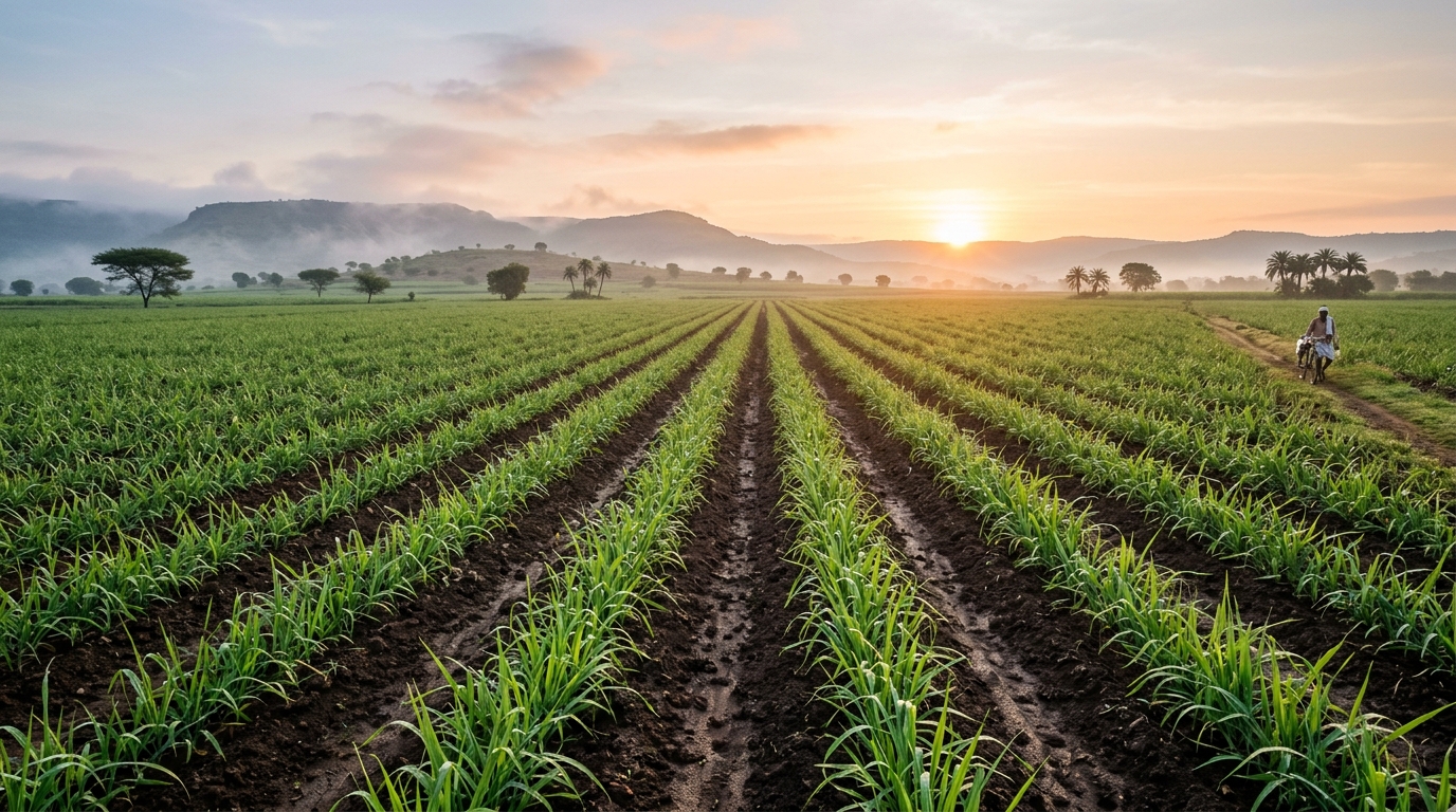 Field rows panorama (cover photo)